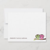 緑とピンクのフクロウ結婚ズ (正面)