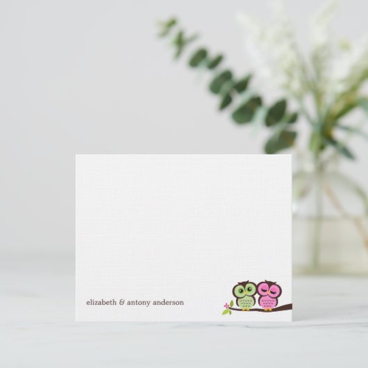 緑とピンクのフクロウ結婚ズ (スタンド正面)