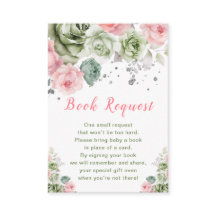 緑とピンクのフローラ赤ちゃんシャワー予約リクエスト