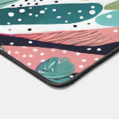 緑とピンクの多肉植物 デスクマット (コーナー)