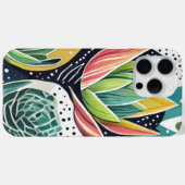 緑とピンクの多肉植物 Case-Mate iPhoneケース (裏面 (横))