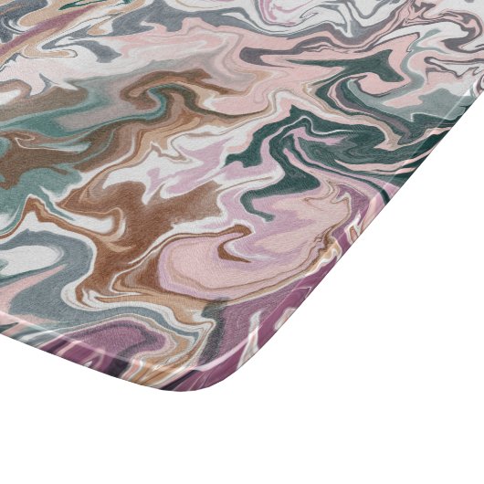 緑とピンクの大理石抽象芸術切断ボード カッティングボード (角)