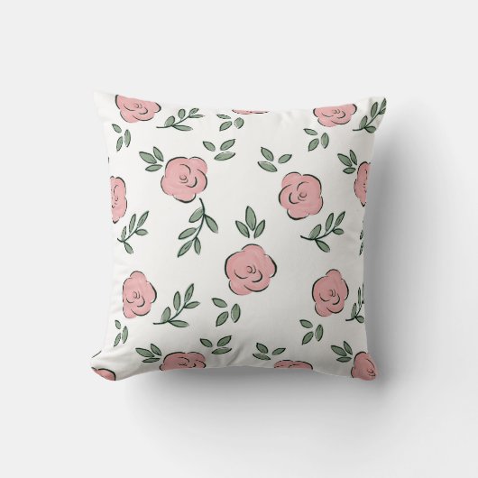 緑とピンクの子供部屋腰枕 クッション (正面)