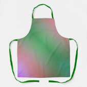 緑とピンクの対角線 エプロン (正面)