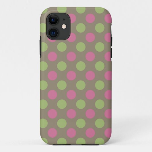 緑とピンクの水玉模様パターンiphone 5ケース Case-Mate iPhoneケース (裏面)