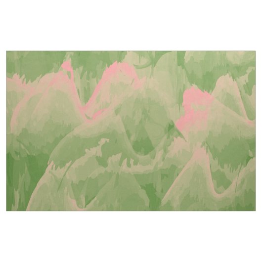 緑とピンクの波 ファブリック (ファットクウォーター)