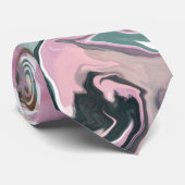 緑とピンクの液体アクリル ネクタイ (ロール)