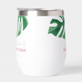 緑とピンクの熱帯モンステラバチェロレッテ (右面)