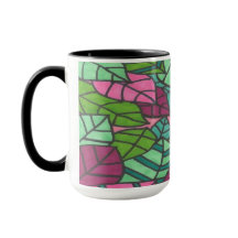 緑とピンクの熱帯葉国