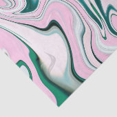 緑とピンクの瑪瑙パターン 薄葉紙 (詳細)