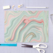 緑とピンクの瑪瑙/大理石 薄葉紙 (クラフト)