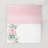 緑とピンクの花を多肉化エレガント プレイスカード (外部開封)