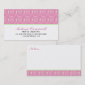 緑とピンクの通話カード コーリングカード (正面/裏面)