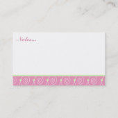 緑とピンクの通話カード コーリングカード (裏面)