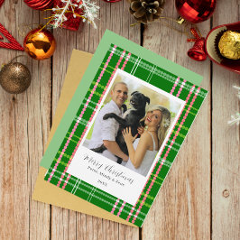 緑とピンクモダンのドカスタマイズック・クリスマス シーズンカード