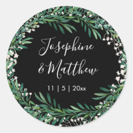 緑とフロレツブラック結婚ズ ラウンドシール