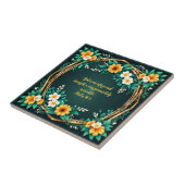 緑とフローラのリースのカスタマイズ タイル (側面)