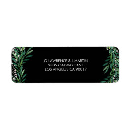 緑とフローレット水彩ブラック ラベル