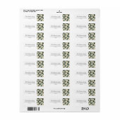 緑とベージュの常緑ヴィンテージ松 ラベル (フルシート)