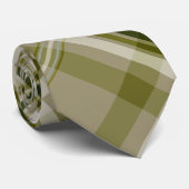 緑とベージュの格子縞の男性 ネクタイ (ロール)