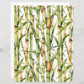 緑とベージュの竹模様 (正面/裏面)