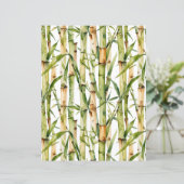 緑とベージュの竹模様 (スタンド正面)