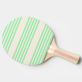 緑とベージュの5つのストライプパターン 卓球ラケット (横)