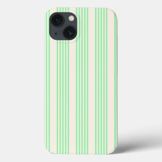 緑とベージュの5つのストライプパターン Case-Mate iPhoneケース (裏面)