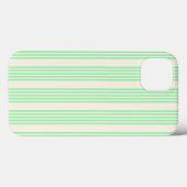 緑とベージュの5つのストライプパターン Case-Mate iPhoneケース (裏面 (横))