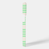 緑とベージュの5つのストライプパターン iPhoneケース (右側面)