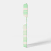 緑とベージュの5つのストライプパターン iPhoneケース (右側面)