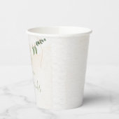 緑とベージュ繊細な水色ベビーシャワー 紙コップ (左)