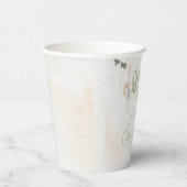 緑とベージュ繊細な水色ベビーシャワー 紙コップ (右)