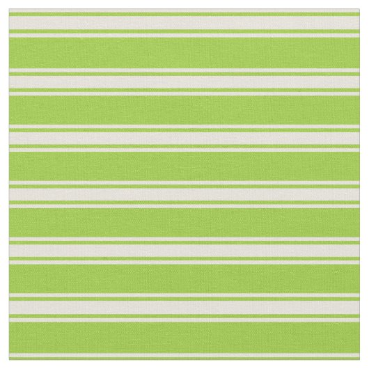 緑とベージュ色の線 ファブリック (クローズアップ)