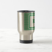 緑とベージュRモノグラム トラベルマグ (中央)