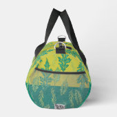緑とマスタードの葉パターン ダッフルバッグ (右)