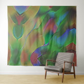 緑とマット黄色の優位性を持つレリーフ、 浮き彫り タペストリー (インサイチュ(横))