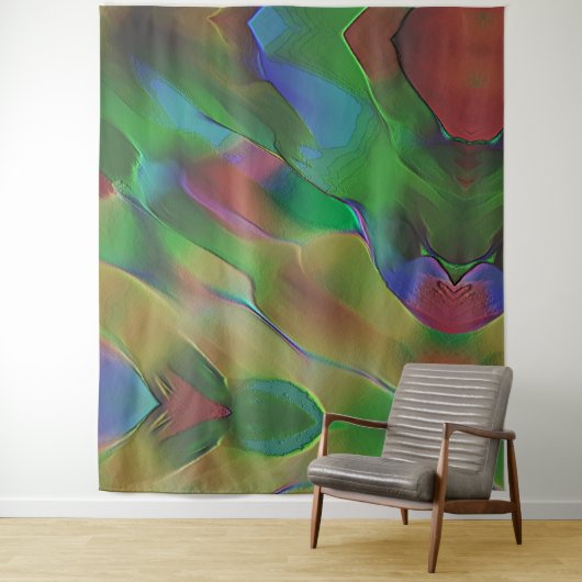 緑とマット黄色の優位性を持つレリーフ、 浮き彫り タペストリー (インサイチュ)