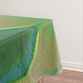 緑とマット黄色の優位性を持つレリーフ、 浮き彫り テーブルクロス