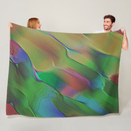 緑とマット黄色の優位性を持つレリーフ、 浮き彫り フリースブランケット