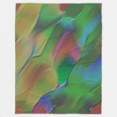 緑とマット黄色の優位性を持つレリーフ、 浮き彫り フリースブランケット (正面)