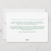 緑とミントシンプルホタテのフォトフレーム シーズンカード (裏面)