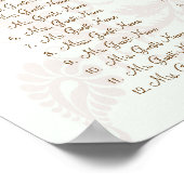 緑とモカのダマスクの座席表10表 ポスター (角)