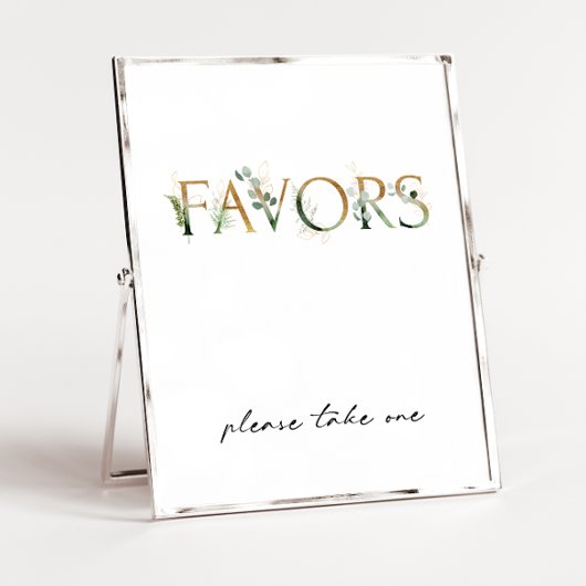 緑とモダン金ゴールドの赤ちゃんシャワーが好意サイン ポスター