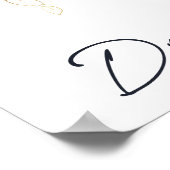 緑とモダン金ゴールドの赤ちゃんシャワー飲料の看板 ポスター (角)