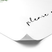 緑とモダン金ゴールドの赤ちゃんシャワー飲料の看板 ポスター (角)