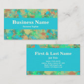 緑とモダン黄色のドロップ抽象デザイン 名刺 (正面/裏面)