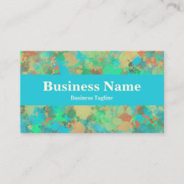 緑とモダン黄色のドロップ抽象デザイン 名刺