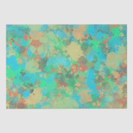 緑とモダン黄色のドロップ抽象デザイン 薄葉紙