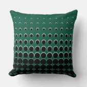 緑とモダン黒の昇順ドット クッション (正面)